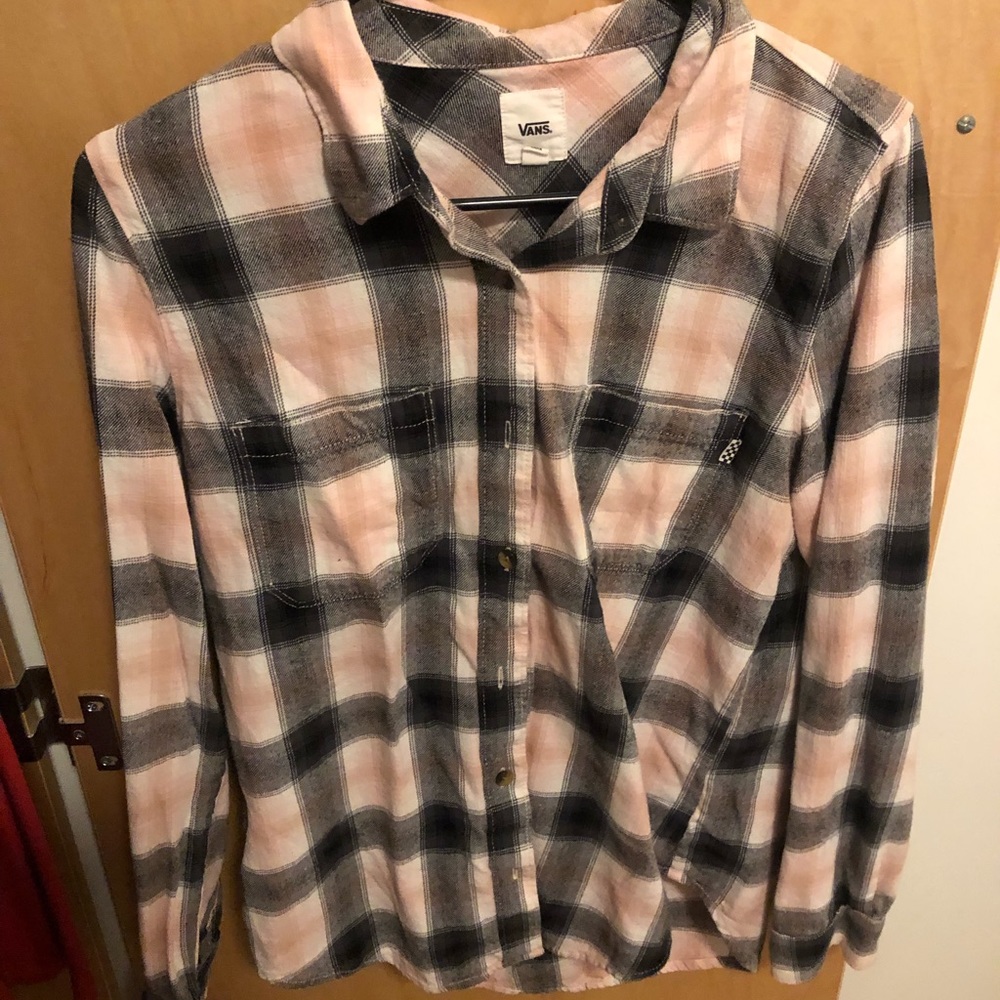 Pink and Black Vans Flannel